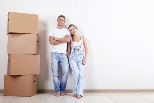 Movers assisting with a Shoreditch apartment relocation