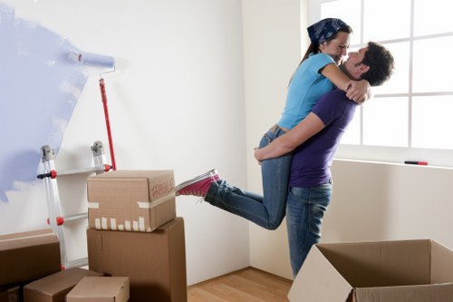 Office relocation materials in a Shoreditch workspace