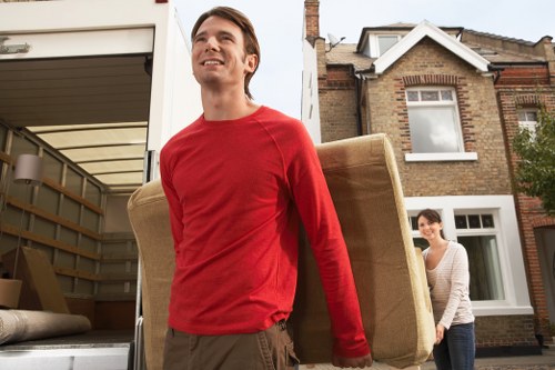Office relocation planning in Shoreditch with moving equipment