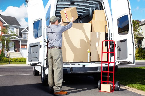 Commercial movers handling office equipment in Shoreditch