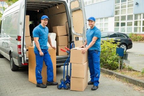 A van ready for flat and office removals in Shoreditch