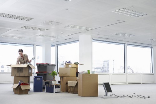 Prepared moving checklist and boxes for a Shoreditch home relocation